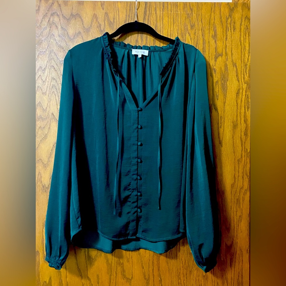 ACOA - tie neck blouse